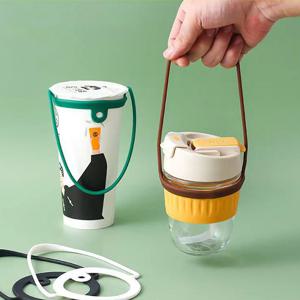 텀블러 스트랩 손잡이 홀더 실리콘 물병 테이크아웃