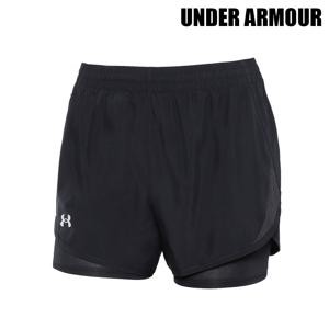 [UNDER ARMOUR] 여성 플라이바이 투인원 쇼츠 반바지 블랙 1382440-001