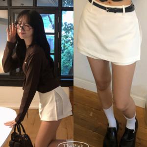 [브리치]  / 쿠요 랩 트임 미니 스커트 팬츠 + 벨트 set