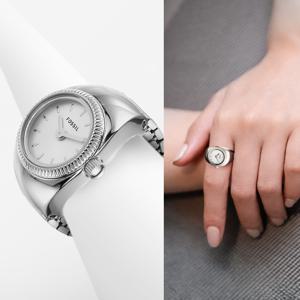 파슬 반지시계 링와치 여성 여자 실버 시계 반지 ES5245