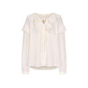 [정가259,000]튜닉형 브이넥 러플 블라우스 OW5SB1570