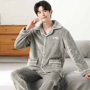 남자수면 잠옷 극세사 잠옷세트  빅사이즈 L~3XL