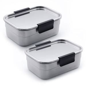 포스코 STS304 뚜껑까지 올스텐 밀폐용기 x 2개