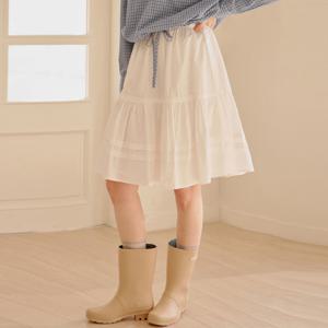 [롯데백화점]코튼 레이스 펀칭 미디 스커트 PBBF6S1SK8171