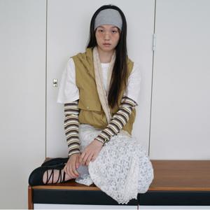 후드 블루종 집업 베스트_T256MVT171W