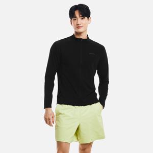 맨 에센셜 릴렉스핏 집업 래쉬가드 블랙  (B6SMWZR101BLK)