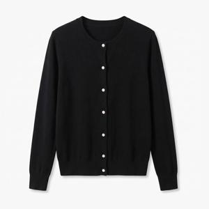 [브리치] KARRA / 솔리드미니진주버튼가디건 A5S0587