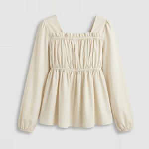 [브리치] KARRA / (77까지)프릴스퀘어넥블라우스 A5S0219