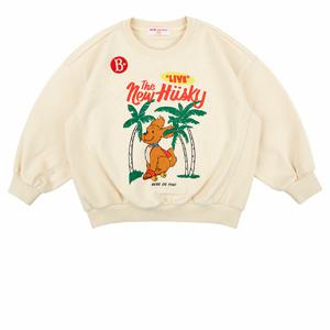 [CJ단독][키즈]하와이안퍼피루즈핏맨투맨티셔츠_BP51MR324