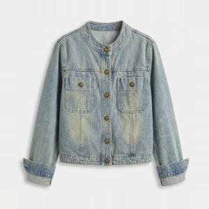 [브리치] KARRA / 라운드세미크롭데님자켓 A5S0011