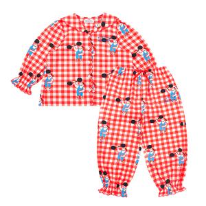 [정상가78000원][키즈]여아 버드 체크 파자마 세트_BU61UJ402