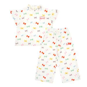 [정상가78000원][키즈]여아 리본 프릴 파자마 세트_BU61UJ403