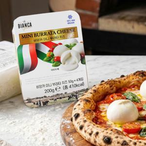 이탈리아 비앙카 미니 부라타 치즈 200g(50g*4)