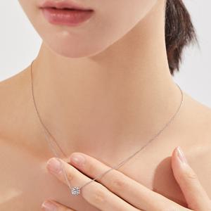 18k 클라라 랩 다이아몬드 1캐럿 목걸이+IGI감정서
