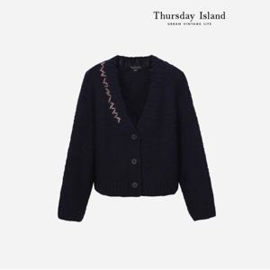 [정상가-329000원][Thursday Island] 자수포인트 슬럽 가디건(T238MCD301W)