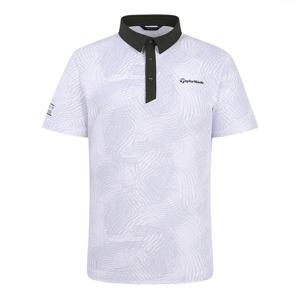 남성 등고선 프린트 반팔 피케 티셔츠 TMTYM2157-100