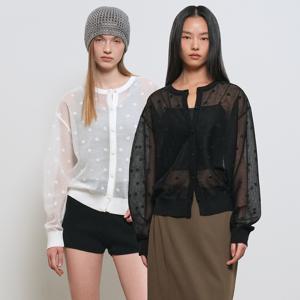 도트 시스루 가디건 [2COL] / GF1LKC516