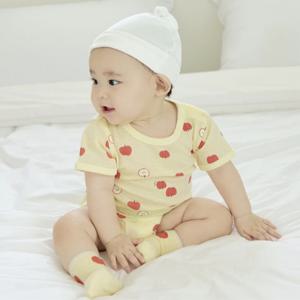 MKF5UI3305 공용 유아 코튼메쉬 반소매 바디수트2팩