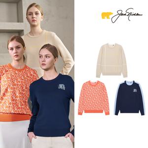 B 라운드 니트 풀오버 여성 3컬러 택 1