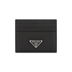 남성 삼각로고 블랙 카드지갑 2MC025 2E54 F0002