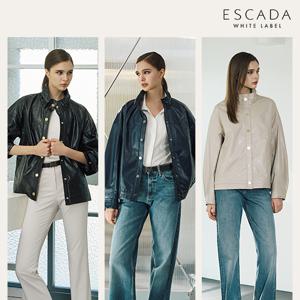 [상시가 279,000원]에스까다 26SS FAUX 레더 로고버튼 자켓