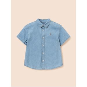 키즈  [Essential] 데님 반소매 셔츠 - 스카이 블루 (BI6365UE2Q)