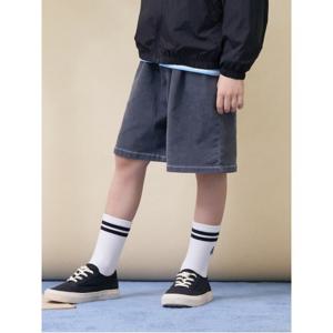 키즈  [Essential] 쿨데님 반바지 - 그레이 (BI6325UE23)