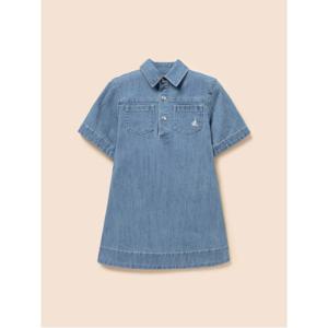 키즈  데님 반소매 원피스 - 스카이 블루 (BI6371G06Q)