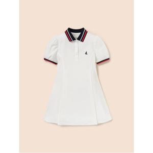 키즈  티핑 포인트 반소매 피케 원피스 - 화이트 (BI6371G021)