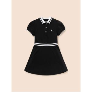 키즈  [Essential] 반소매 피케 원피스 - 블랙 (BI6371GE15)