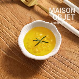 윤도자기 순백 화이트 도자기 소스볼 4P