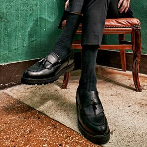 MF 1091 브리켈 소가죽 콜프 태슬 로퍼 밴타블랙