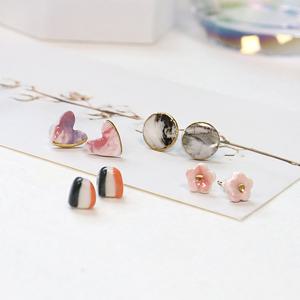 핸드메이드 도자기 패션 귀걸이(소)