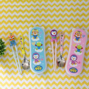 에디슨 뽀로로 유아 어린이집 준비물 이지 수저케이스 세트