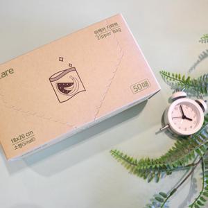 친환경 산화 생분해 지퍼백 소형 50매 위케어 비닐봉투 지퍼팩