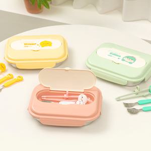 프렌즈 하나로 스텐 식판 유치원 어린이집식판 5구 뚜껑 수저통 가방 세트