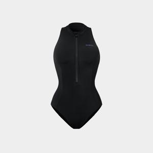 우먼 오로라 슬리브리스 하이넥 원피스 수영복 블랙 (B4SWSWS012BLK)