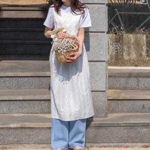 살랑살랑 프린스 레이스 플라워패턴 레이어드 뷔스티에 원피스