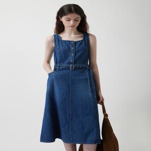 [정상가 399,000] 쥬크 벨티드 A라인 데님원피스 Z253PSE401