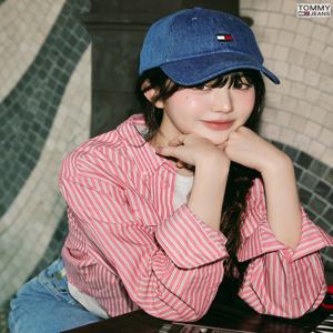 타미진 여성 오버핏 포켓 크레스트 스트라이프 셔츠 T32F7WSH13TWT1-B