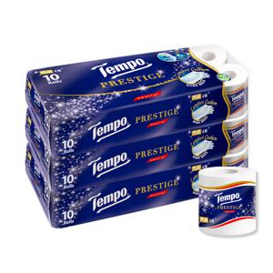 템포티슈 4겹 프레스티지 프리미엄 화장지 롤티슈 17m-10롤x3팩