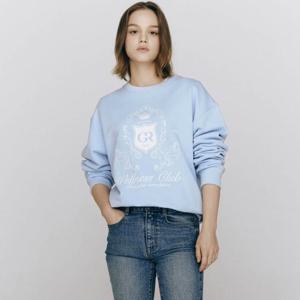 [롯데백화점]우먼 05325510자수 라운드 맨투맨 오버핏 크롭 325510