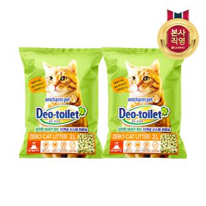 LG 데오토일렛 감자&사막화 Zero 고양이모래 2L x 2개