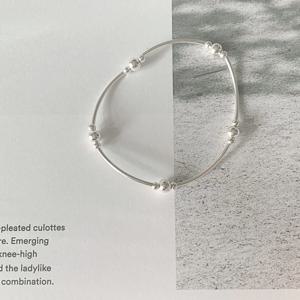 [브리치]  / 실버925 실버바 은볼 밴딩 은팔찌