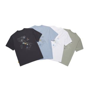 N252UTS992 크로우 유니 COOL MAX 월드맵 그래픽 베이직핏 4종택 1