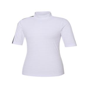 여성 CO 소프트 골지 반넥 5부 티셔츠 WWM23218W2