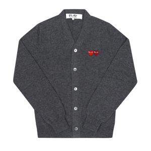 AX-N058-051 3 PLAY 플레이 더블 레드 하트 와펜 브이넥 공용 가디건