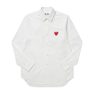 AX-B002-051 2 PLAY 플레이 레드 하트 와펜 공용 셔츠