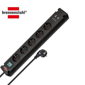 브레마운타 5구 USB포트 멀티탭 블랙 3m