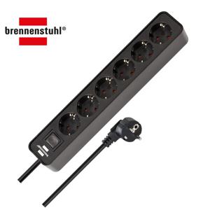 Ecolor 멀티탭 6구 블랙 1.5m